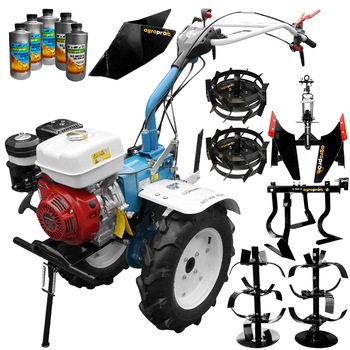 Pachet motocultor profesional AGT 9000, motor Honda GX340 11CP, latime lucru 90cm, freze, roti cauciuc, rarita fixa, roti metal, cultivator, plug reversibil, 5L ulei AgroPro Pachet motocultor profesional AGT 9000, motor Honda GX340 11CP, latime lucru 90cm, freze, roti cauciuc, rarita fixa, roti metal, cultivator, plug reversibil, 5L ulei AgroPro