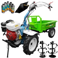 pachet motocultor profesional agt 9000 motor honda gx340 11cp latime lucru 90cm freze roti cauciuc rarita fixa remorca 5l ulei agropro imagen 11_0_
0