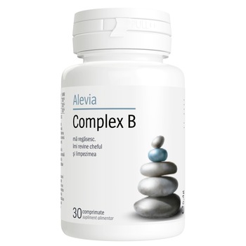 Supliment alimentar Complex B Alevia, 30 comprimate Supliment alimentar Complex B Alevia, 30 comprimate