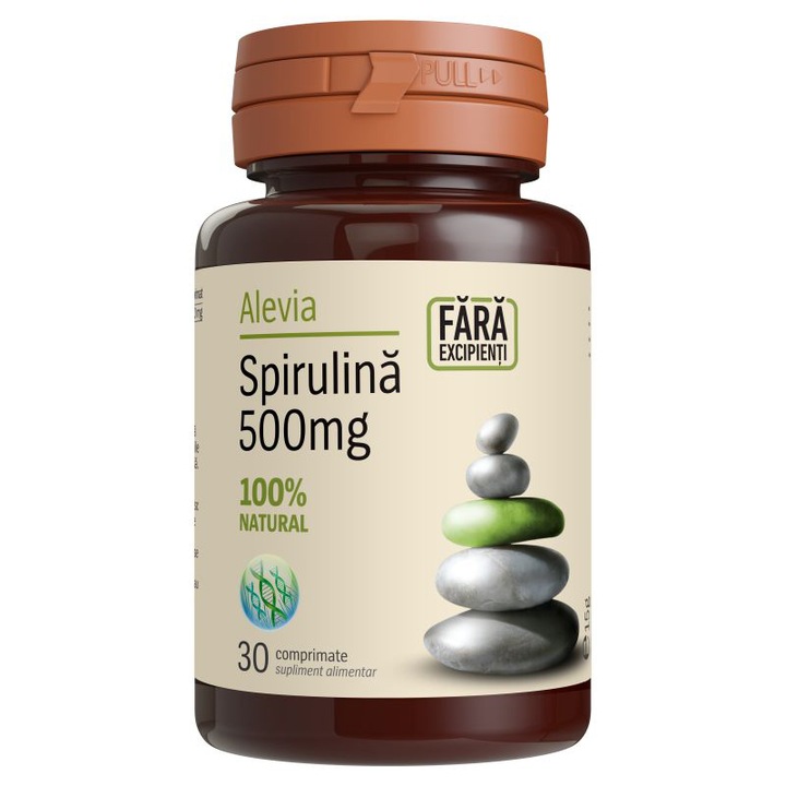 Supliment alimentar Spirulina 500 mg Alevia, 30 comprimate