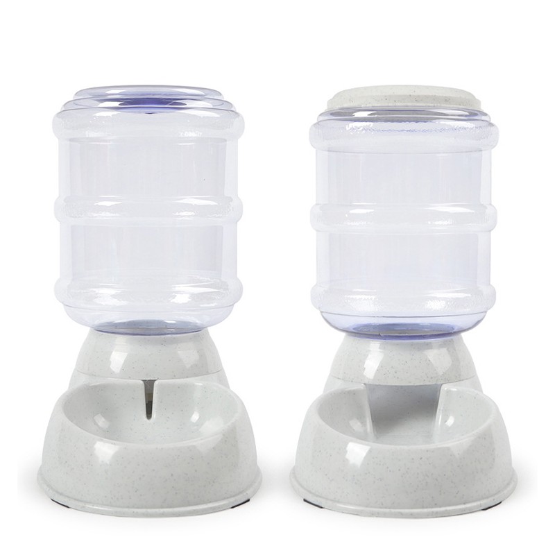 Set 2 adapatoare pentru mancare si apa, 3.8L Gri