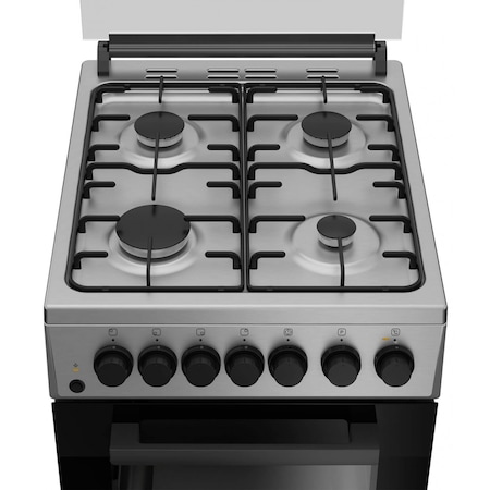 Aragaz mixt Arctic AMG5612STLX, Gaz , 4 arzatoare, Grill, Clasa A, 50 cm, Inox