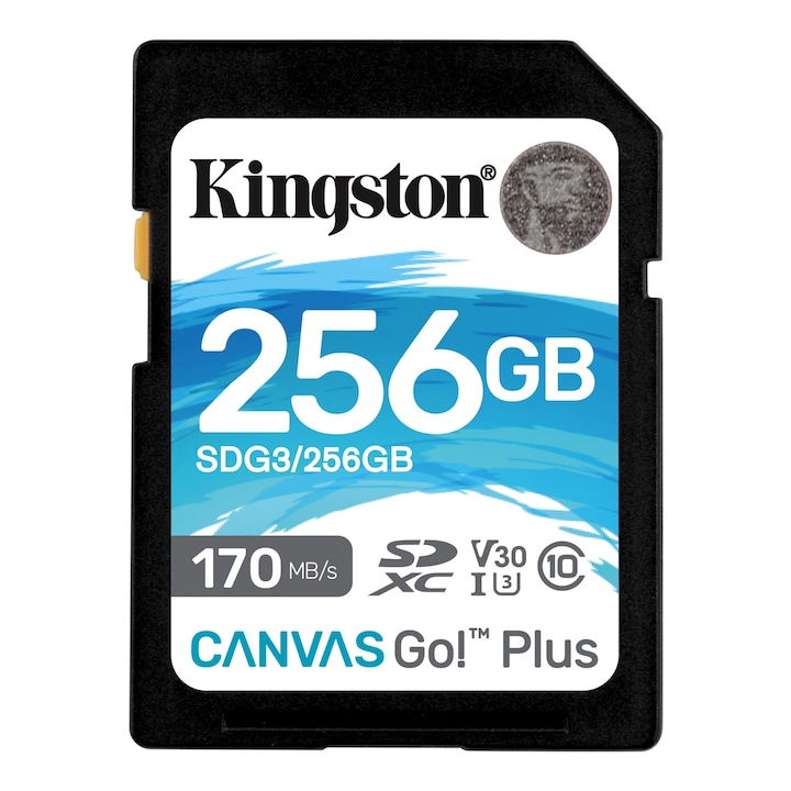 Карта памет SD Kingston Canvas GO Plus, 256GB, Клас 10, UHS-I