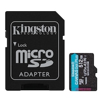Card de memorie MicroSD Kingston Canvas GO Plus, 512GB, Clasa 10, UHS-I, Adaptor inclus