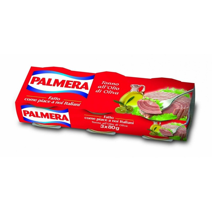Ton Palmera in ulei de masline,3x80 gr