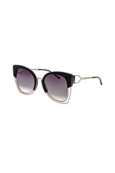 Ana Hickmann, Ochelari de soare polarizati cu lentile in degrade, Negru/Violet/Auriu, 54-21-145 Standard Ana Hickmann, Ochelari de soare polarizati cu lentile in degrade, Negru/Violet/Auriu, 54-21-145 Standard