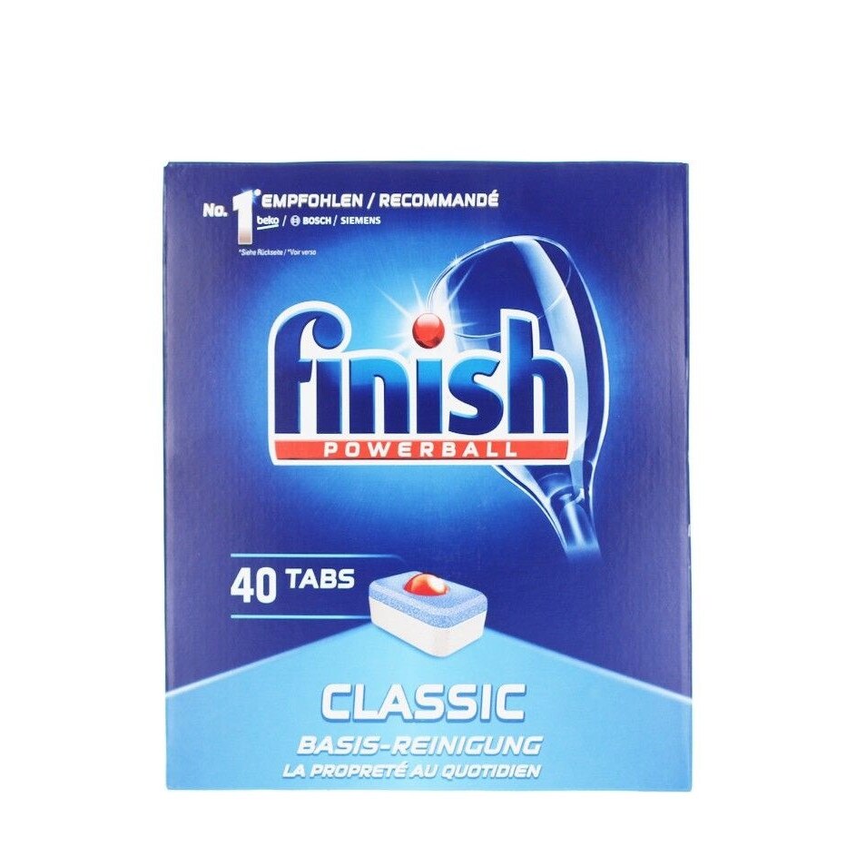 Detergent de vase pentru masina de spalat Finish Classic, 40 tablete