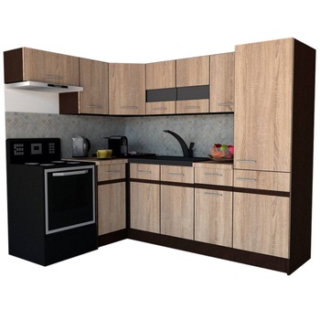 Set Bucatarie de Colt GENA NEW 4 ST. 160-230, Genarom, Fara Corp de Cuptor, Stejar Sonoma Set Bucatarie de Colt GENA NEW 4 ST. 160-230, Genarom, Fara Corp de Cuptor, Stejar Sonoma