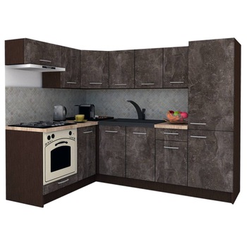 Set Bucatarie de Colt GENA NEW 3 ST. 160-230, Genarom, Cu Corp de Cuptor, Wenge / Decor 4299 Set Bucatarie de Colt GENA NEW 3 ST. 160-230, Genarom, Cu Corp de Cuptor, Wenge / Decor 4299