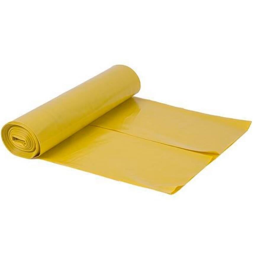 Saci menajeri Strend Pro Rolo LDPE, 120 L, 15 buc, reciclati, Galben
