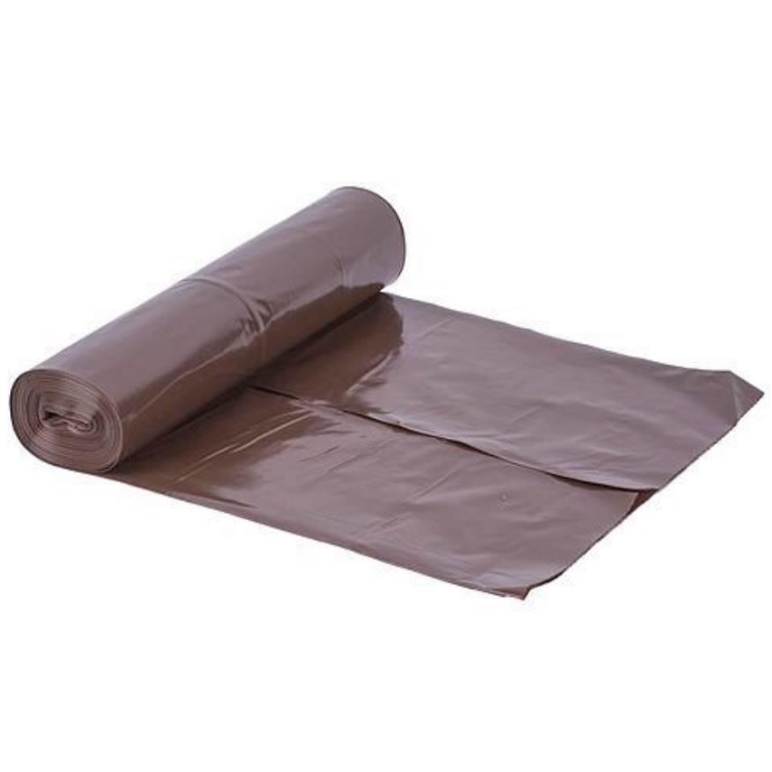 Saci menajeri Strend Pro Rolo LDPE, 120 L, 15 buc, reciclati, Maro