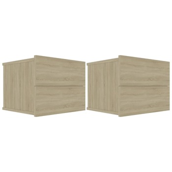 Set 2 noptiere, vidaXL, PAL melaminat, 40 x 30 x 30 cm, Maro Set 2 noptiere, vidaXL, PAL melaminat, 40 x 30 x 30 cm, Maro