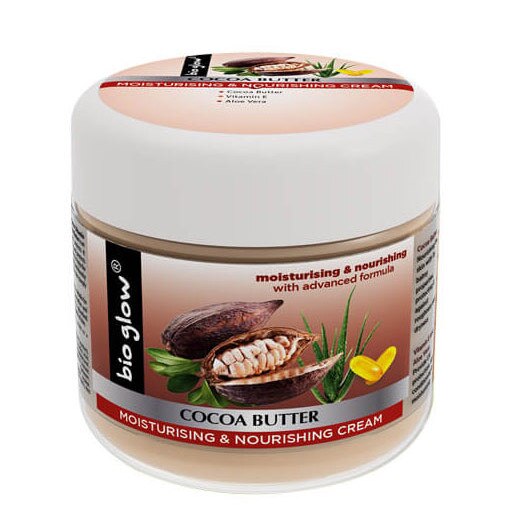 Unt de Corp Bio Glow cu Cacao, Aloe Vera si Vitamina E, pentru piele uscata, 300 ml