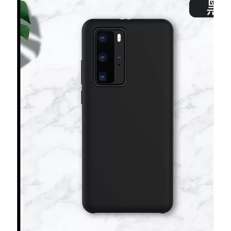 Husa silicon antisoc cu microfibra in interior compatibila cu Huawei P40 Pro Negru