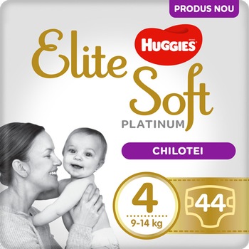 Scutece chilotel Huggies Elite Soft Pants Platinum 4, 9-14 kg, 44 buc