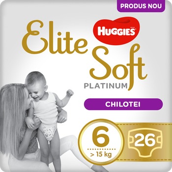 Scutece chilotel Huggies Elite Soft Pants Platinum 6, 15+ kg, 26 buc