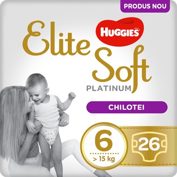 Scutece chilotel Huggies Elite Soft Pants Platinum 6, 15+ kg, 26 buc Scutece chilotel Huggies Elite Soft Pants Platinum 6, 15+ kg, 26 buc