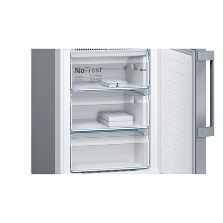 Combina frigorifica Bosch KGN39LBE5, 368 l, Clasa E, NoFrost, VitaFresh, H 203 cm, Sticla neagra