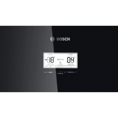 Combina frigorifica Bosch KGN39LBE5, 368 l, Clasa E, NoFrost, VitaFresh, H 203 cm, Sticla neagra