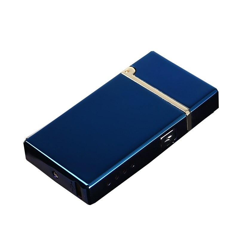 Bricheta MBrands electronica dublu arc ,carcasa metalica Fara Gaz ,incarcare USB, albastru