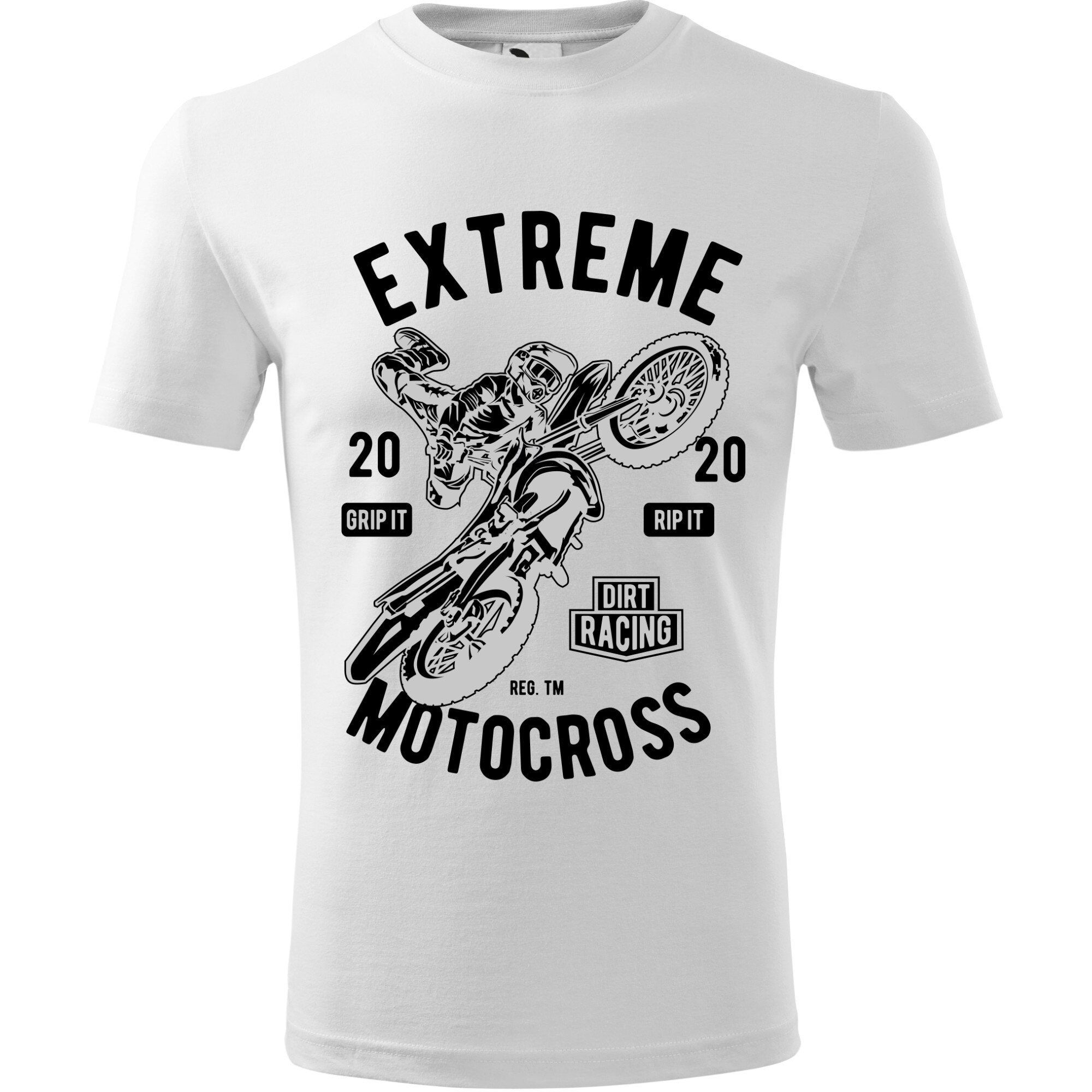 Tricou personalizat, Adler, Bumbac, alb. Moto, M
