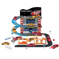 set pista cu parcare garaj multifunctional  2 masinute  multicolor pentru baieti ats  3 ani imagen 34_0_
0