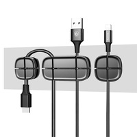 suport magnetic pentru organizare cabluri baseus magnetic cross fixare banda dubla adeziva negru imagen 3_0_
0
