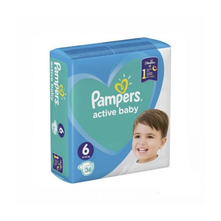 Scutece Pampers Active Baby, 13-18 kg, 36 buc