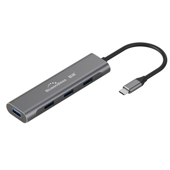 Adaptor Hub 4 in 1 USB Type-C la 4 x USB 3.0, Blueendless HC401, Hub USB Transfer date, USB-C, Thunderbolt 3, Space Gray Adaptor Hub 4 in 1 USB Type-C la 4 x USB 3.0, Blueendless HC401, Hub USB Transfer date, USB-C, Thunderbolt 3, Space Gray