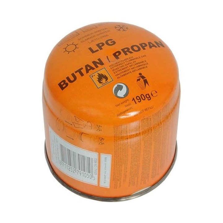 Butelie gaz propan/butan cu valva de protectie 190 gr
