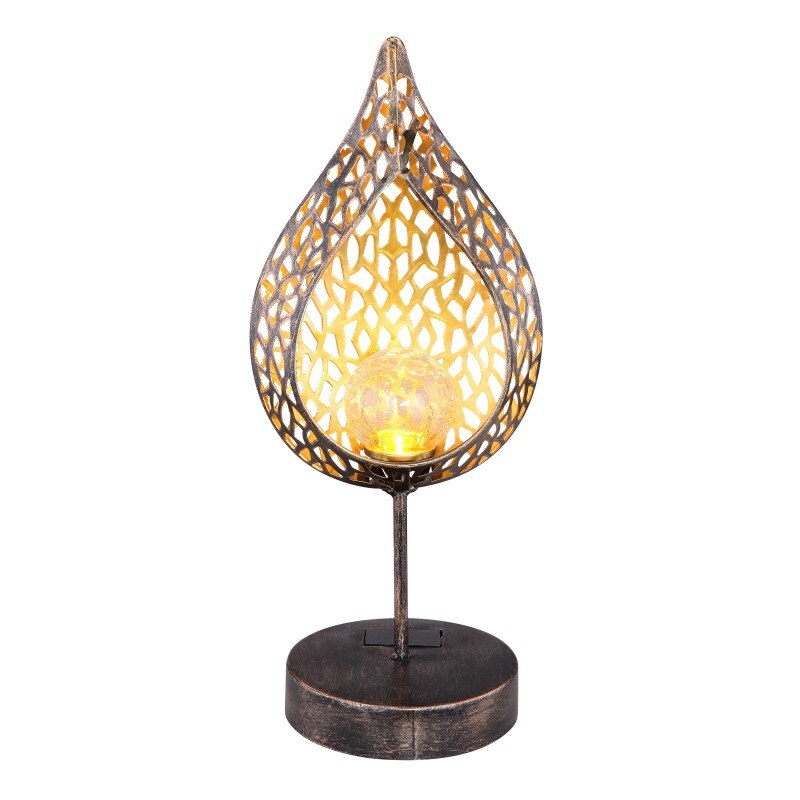 Lampa solara decorativa, Globo Lighting, tip glob, LED 0.06W, metal-sticla, protectie IP44, comutator