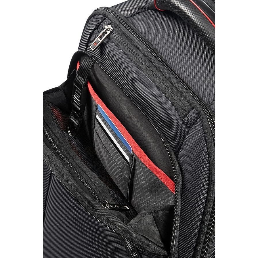 Rucsac extensibil, Samsonite, 17,3 inch, Nylon, 48x39x25 cm, Negru