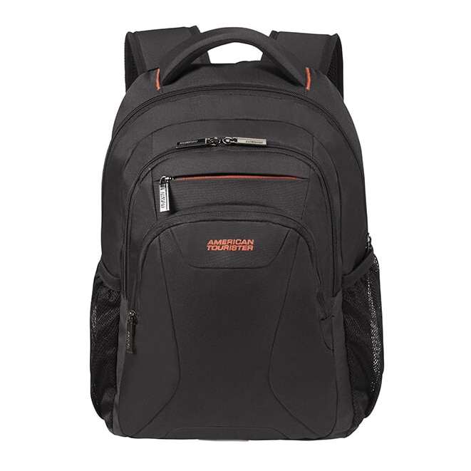 Rucsac laptop, American Tourister, Poliester, 14.1", Negru/Portocaliu