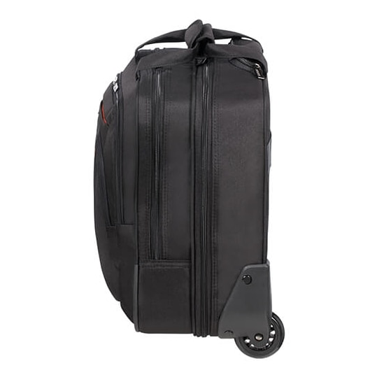 Troler cabina, American Tourister, Poliester, 38x44x23 cm, Negru/Portocaliu