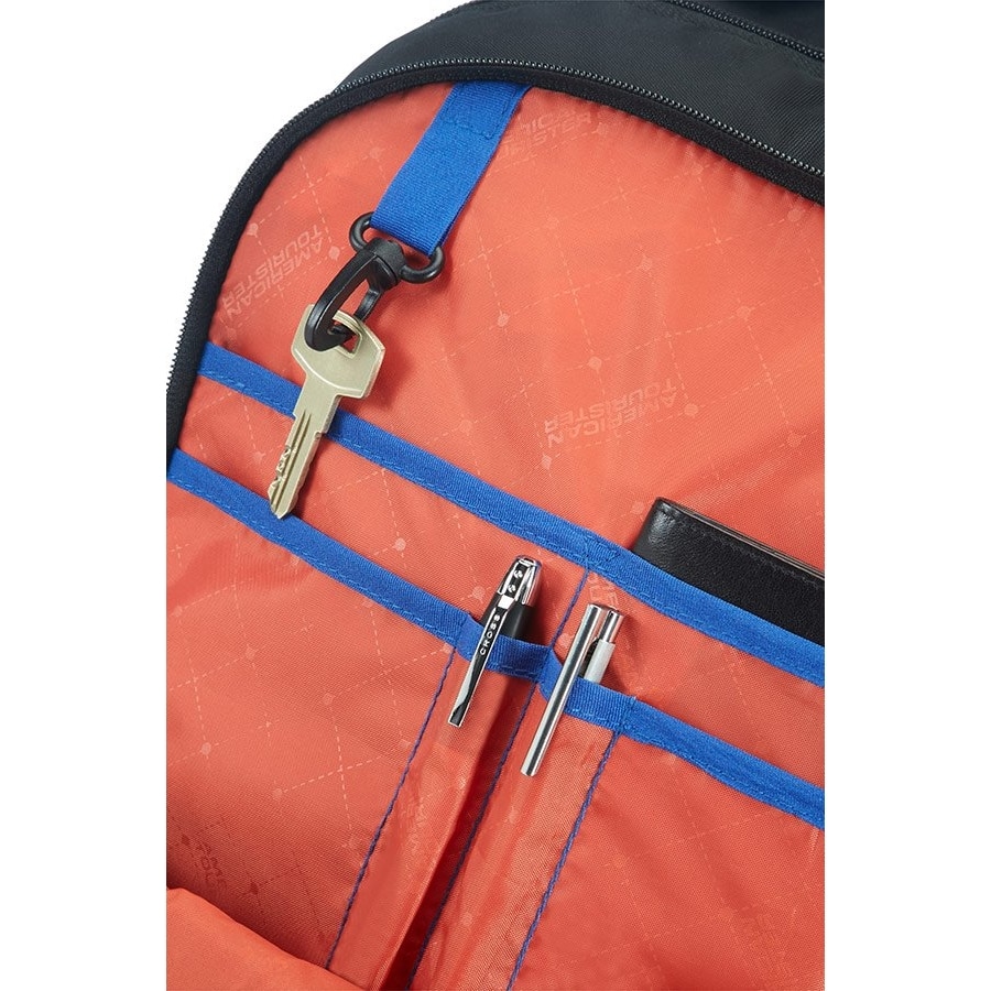 Rucsac laptop, American Tourister, Poliester, 15.6", Albastru/Negru