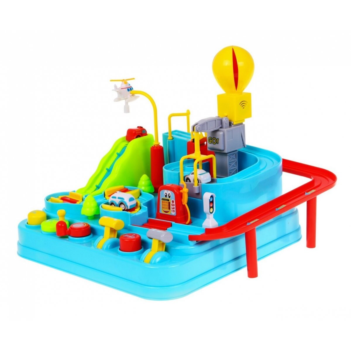 Pista cu masini de interventie cu efecte sonore