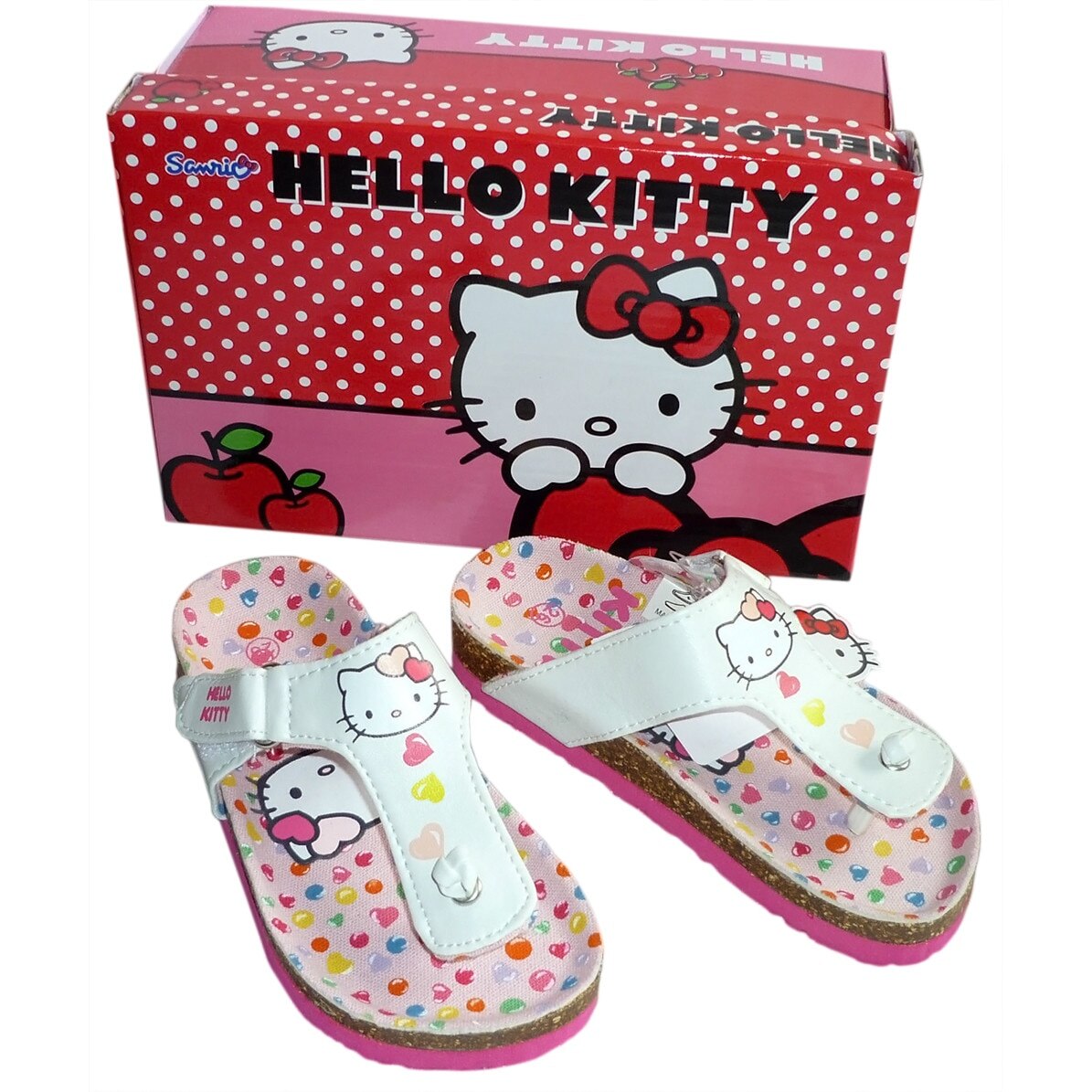 Sandale copii cu brant anatomic , Hello Kitty , alb , 33