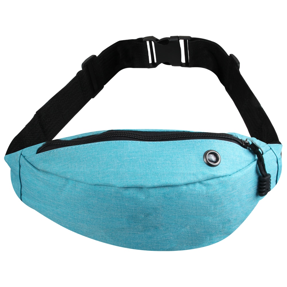 Borseta sport de brau, material textil, albastru deschis, 24 x 14 cm, ABC295