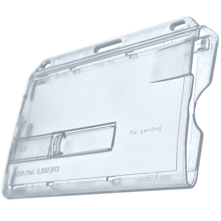 Set 10 buc suport rigid ecuson legitimatie cu extractor card, orizontal, transparent