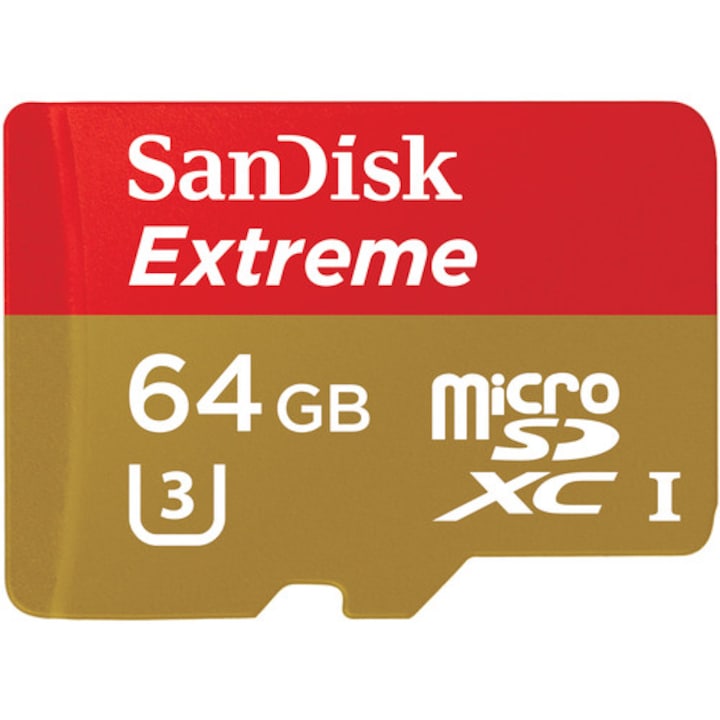 Карта памет SanDisk Micro SD Extreme, 64GB, Клас 10