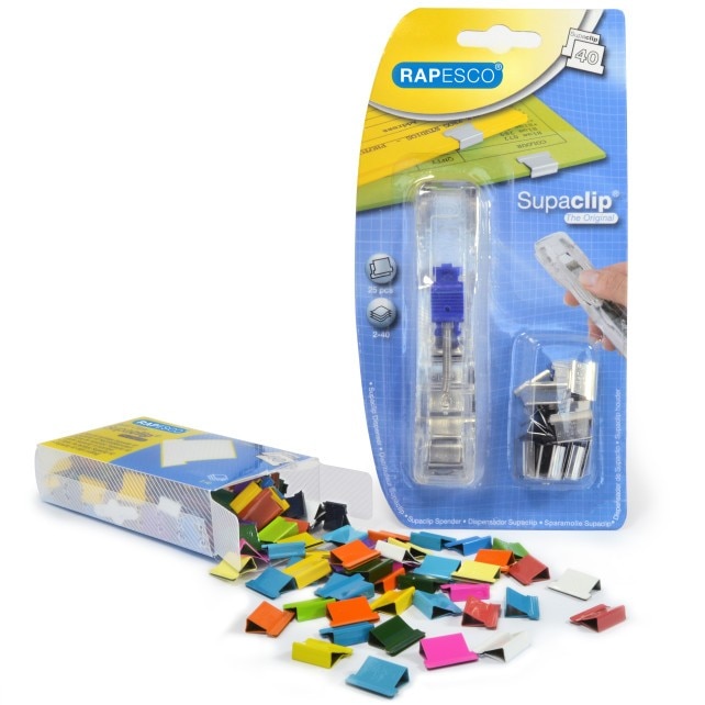 Clipsuri Rapesco 150 Refill color pentru Supaclip 40