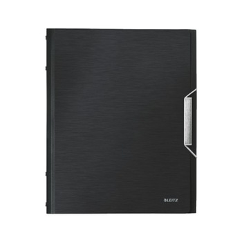 Mapa cu 6 separatoare Leitz Style PP negru satin Mapa cu 6 separatoare Leitz Style PP negru satin