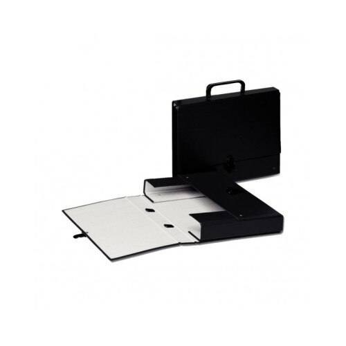 Servieta Glamour din carton cu maner, negru VIVIDA