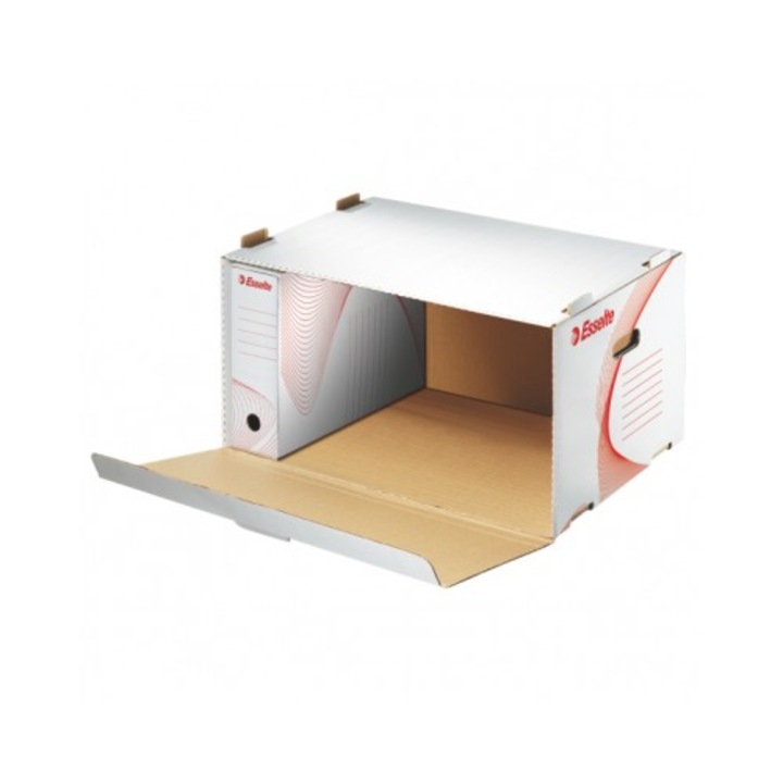 Контейнер за съхранение, бял, странично отваряне