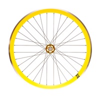 Roata spate SXT ,Galben ,Single sped/Fixie , 700/32H-40 mm