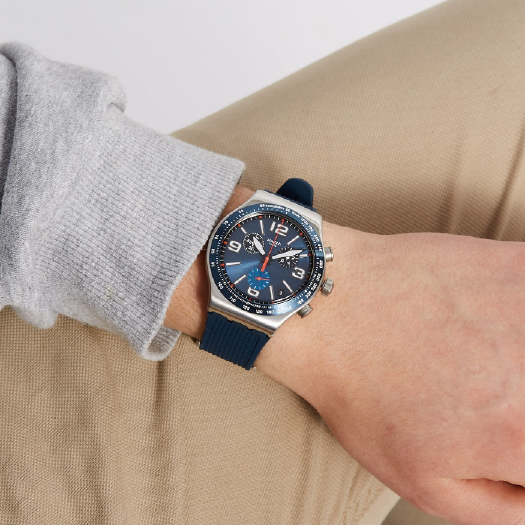 Swatch chrono sale blue