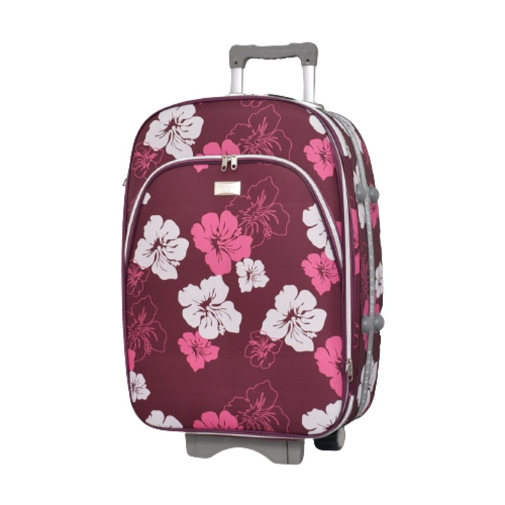 Куфар Perfect line 1518, Текстил, 67/25/46 см, Бордо