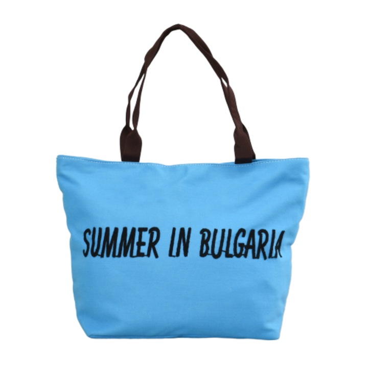 Дамска чанта 3209 , 48/34/15см , Текстил , Синя