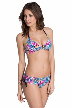 Costum de baie in 2 piese, Marie Meili, Lillian, Poliamida si elastan, Multicolor, M Costum de baie in 2 piese, Marie Meili, Lillian, Poliamida si elastan, Multicolor, M