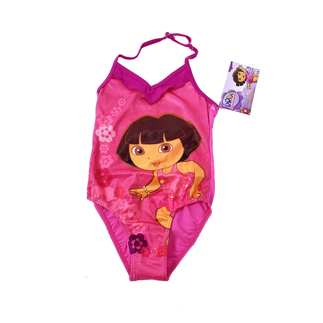 Cosum de baie pentru fete, Disney Dora Exploratoarea, Poliamida/Elastan, Roz